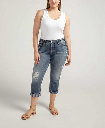 Plus Size Suki Mid Rise Curvy Fit Capri Jean Silver Jeans Co.