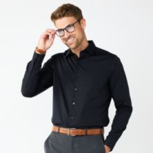 Мужская кв. Однотонная классическая рубашка обычного кроя 9® Premier Flex, устойчивая к морщинам Apt. 9