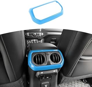 RT-TCZ for Jeep JL Rear AC Vent Trim Frame Compatible with Jeep Wrangler JL JLU Gladiator JT 2018-2024 Baby Blue Interior Accessories Rt-Tcz