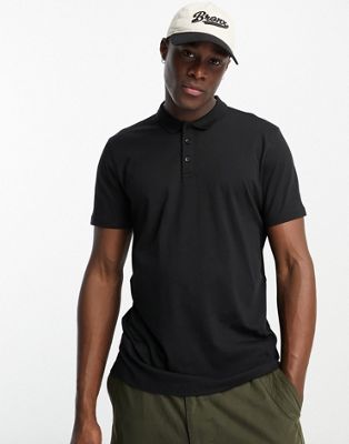 Черная рубашка-поло классического кроя New Look New Look