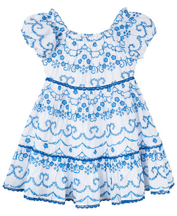 Toddler & Little Girls Embroidered Eyelet Dress Rare Editions