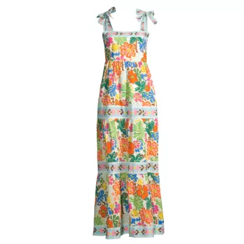 Charlotte Tiered Floral Maxi Dress Beach Riot