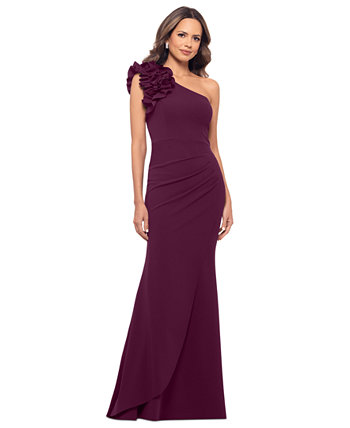 Women's Ruffled One-Shoulder Gown Xscape