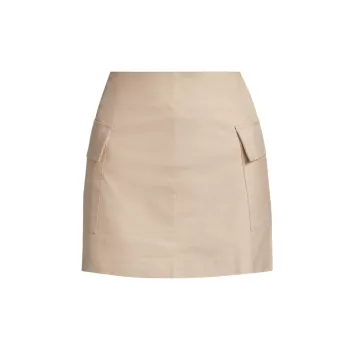 Cotton-Blend Twill Miniskirt If Only Studio