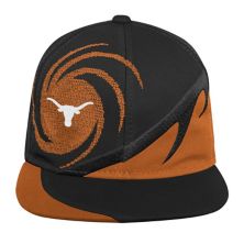 Молодежная шляпа Mitchell & Ness Orange/Black Texas Longhorns Spiral Snapback Unbranded