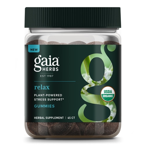 Gaia Herbs Relax Gummies – 45 жевательных резинок Gaia Herbs