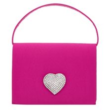 Touch of Nina M-Amour Rhinestone Heart Clutch Touch of Nina