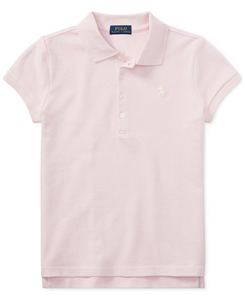 Рубашка-поло из эластичной сетки для больших девочек Ralph Lauren