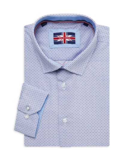 Классическая рубашка с геометрическим принтом SOUL OF LONDON