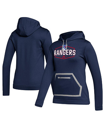 Женский пуловер с капюшоном New York Rangers Team Issue темно-синего цвета Adidas