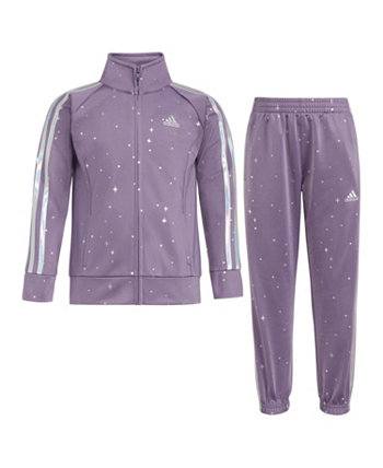 Спортивные штаны Glam Tricot с принтом для девочек, набор из 2 предметов Adidas