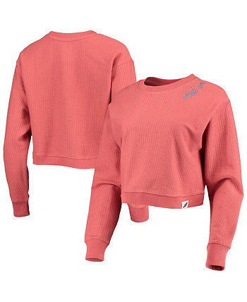 Женский укороченный пуловер Texas Orange Texas Longhorns Corded Timber Sweatshirt League Collegiate Wear