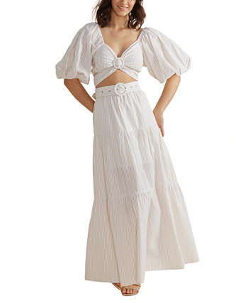 Women's Cotton Lune Belted Maxi Skirt MINKPINK
