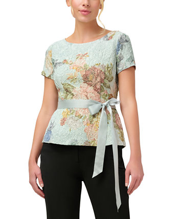 Women's Textured Floral-Print Top Adrianna Papell
