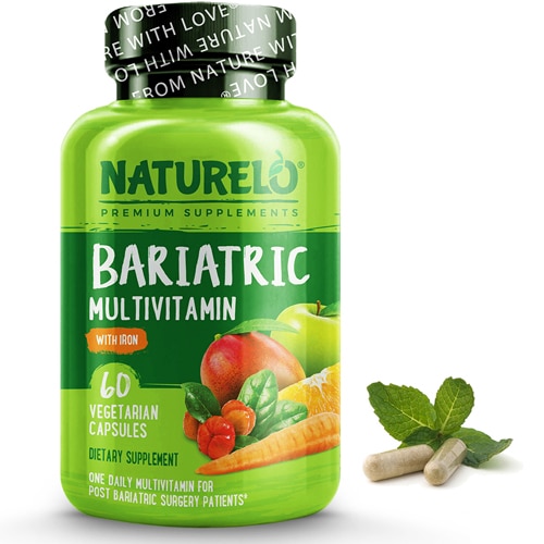 Бариатрический мультивитамин с железом - 60 вегетарианских капсул - NATURELO NATURELO