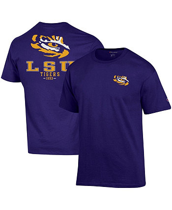 Men's Purple LSU Tigers Stack 2-Hit T-shirt Champion