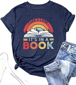 DUTUT Book Shirts Women Reading Rainbow Book T Shirt Reading Teacher Shirt Book Lover Tshirt Inspirational Short Sleeve Top DUTUT