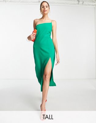 Зеленое платье миди с разрезом спереди Vesper Tall Vesper Tall