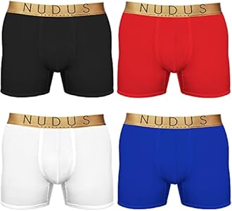 Мужские Боксеры NUDUS UNDERWEAR Bamboo Rayon с 2 Пакетами - Упаковка из 4 Подарочных Трусиков NUDUS UNDERWEAR