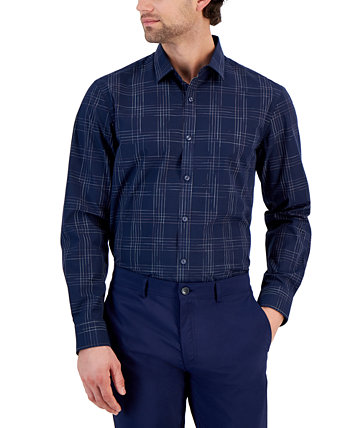 Мужская клетчатая рубашка, окрашенная в пряже, созданная для Macy's Alfani