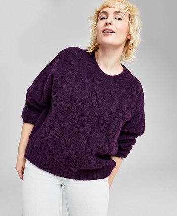 Женский массивный свитер косой вязки, созданный для Macy's And Now This