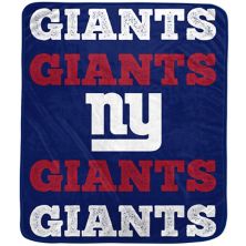 Pegasus New York Giants 60'' x 70'' Logo Wordmark Plush Blanket Unbranded