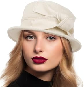 Берет Ruphedy Women Vintage Felt Bucket Hat Ruphedy