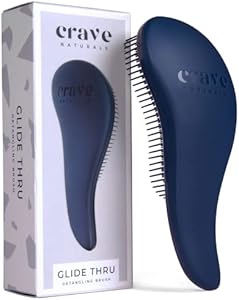 Crave Naturals BIGGIE Glide Thru Detangling Brush - Detangler Hairbrush and Comb for Curly, Straight, Wet or Dry Hair (BLACK) Crave Naturals