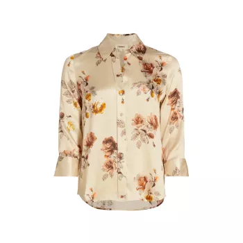 Шелковая блузка Dani с цветочным принтом L'AGENCE