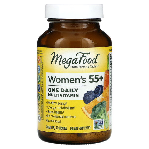 Женский мультивитамин 55+, Одна таблетка в день - 60 таблеток - MegaFood MegaFood
