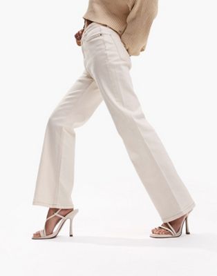 Светло-белые легкие прямые джинсы ASOS DESIGN Petite ASOS Petite