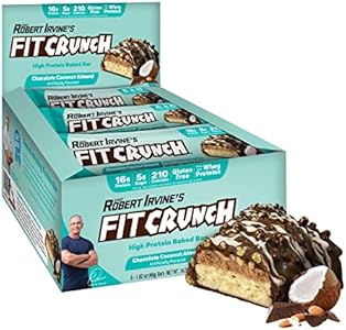 Белковые батончики FITCRUNCH 6-слойные с яблочным пирогом, 16 г белка, 3 г сахара, без глютена (9 шт) Fit Crunch