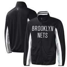 Мужская черная спортивная куртка с молнией во всю длину G-III Sports от Carl Banks Brooklyn Nets Contender Wordmark G-III Sports by Carl Banks