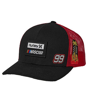Мужская черно-красная кепка NASCAR Trucker Snapback Hurley