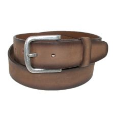 Ctm Men's Big & Tall Burnished Leather Bridle Belt With Removable Buckle CTM