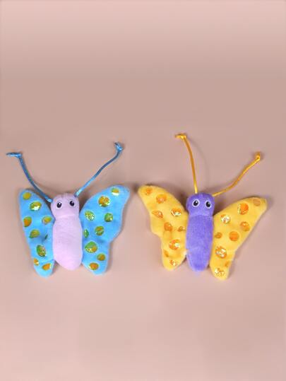 1шт Звуковая игрушка для домашних животных в форме бабочки SHEIN