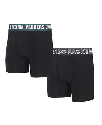 Мужские трусы-боксеры Green Bay Packers Gauge, комплект из двух трусов-боксеров Concepts Sport