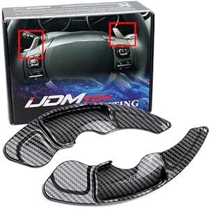 iJDMTOY Forged Caron Fiber Pattern Style Larger Paddle Shifter Extensions Compatible with Lexus IS250 IS300 IS350 RC300 RC350 NX200t NX300 CT200h, etc IJDMTOY