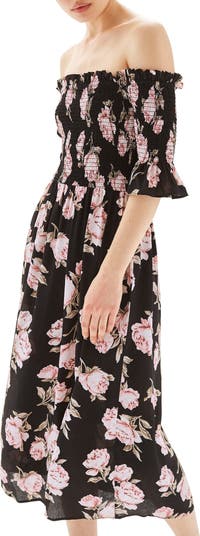 Bardot Rose Midi Dress TOPSHOP