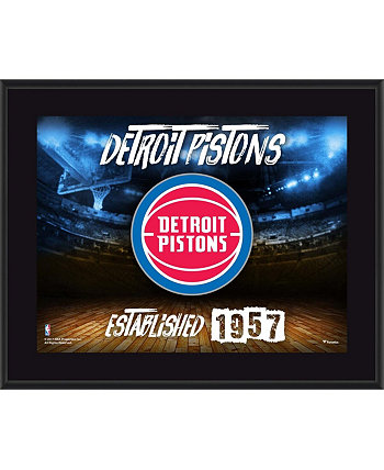 Горизонтальная сублимированная табличка с логотипом команды Detroit Pistons размером 10,5 x 13 дюймов Fanatics Authentic