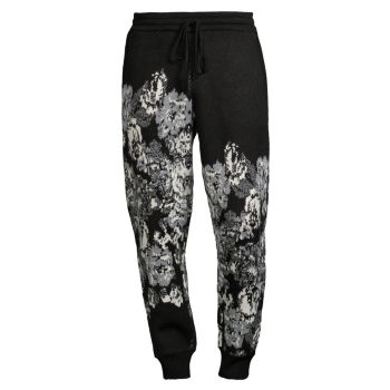 Hanging Floral Distressed Knit Joggers TWENTY Montreal