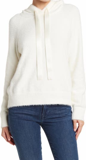 Пушистый трикотажный пуловер с капюшоном Olivia Sky