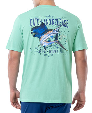Мужская футболка с графическим карманом и логотипом Catch And Release Offshore Guy Harvey