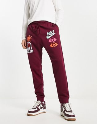 Красные спортивные брюки с графическим логотипом Nike HBR Nike