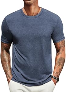 COOFANDY Men's T Shirts Short Sleeve Soft Crew Neck Lightweight Tee Shirts Casual Summer Basic Tops Coofandy