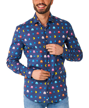 Мужская рубашка с длинным рукавом с рисунком Pac-Man OppoSuits