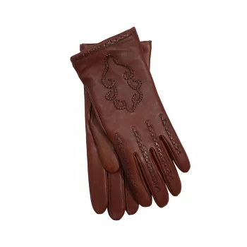 Сшитые кожаные перчатки Polo Ralph Lauren