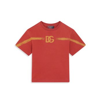 Маленький ребенок &amp;amp; Детская футболка в полоску с логотипом Dolce & Gabbana