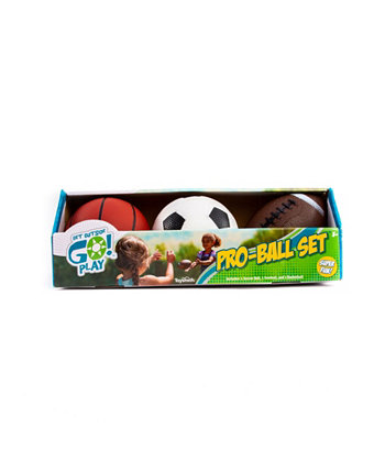 Набор Pro-Ball Outside Go, набор с футбольным мячом, футбол и 5-дюймовый баскетбольный мяч TOYSMITH