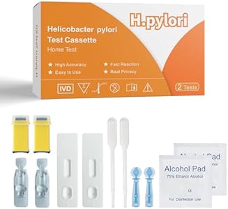 JOGRO H. Pylori Test kit，Helicobacter Pylori Test kit, Results in 10-15 Minutes, Fast and Highly Accurate, Easy to use and Read,Pack of 2 JOGRO